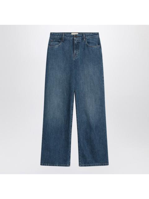 The Row Eglitta wide faded blue jeans