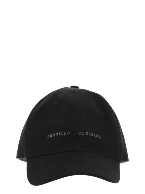Brunello Cucinelli BRUNELLO CUCINELLI COTTON CANVAS BASEBALL CAP WITH EMBROIDERY