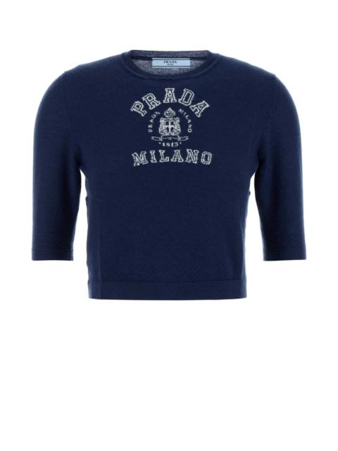 Prada Prada Women Blue Cashmere Sweater