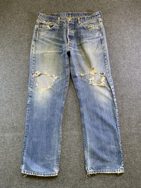 Other Designers Vintage - Vintage Distressed Levis 501 Light Wash Jeans
