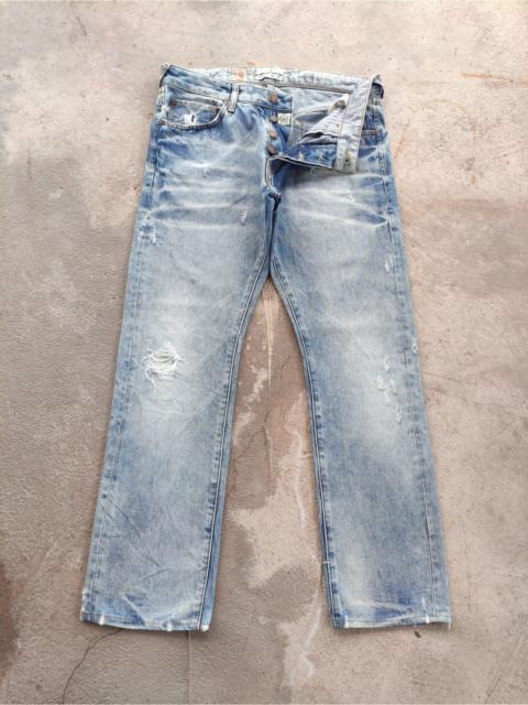 Other Designers Pepe Jeans - Vintage Pepe Jean London Button Distressed Faded Denim