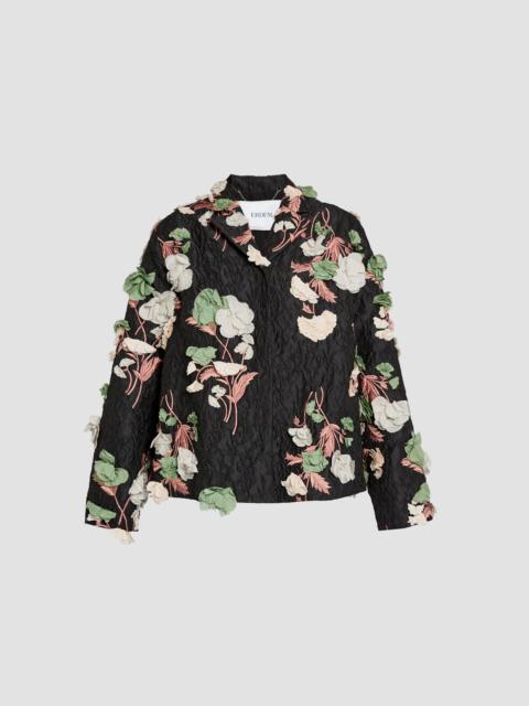 Erdem FLORAL EMBROIDERED CLOQUE JACKET