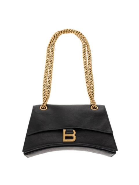 BALENCIAGA Balenciaga Black Crush Calfskin Small Chain Bag