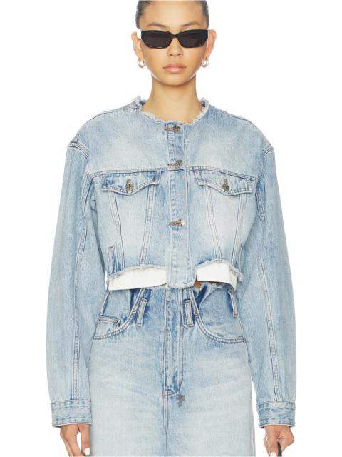 Ksubi Torn Off Crop Trucker Jacket