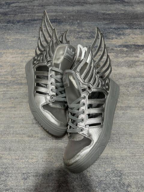 adidas Adidas x Jeremy Scott Wings Silver Patent Leather Cutout Skeleton Wing Sneakers