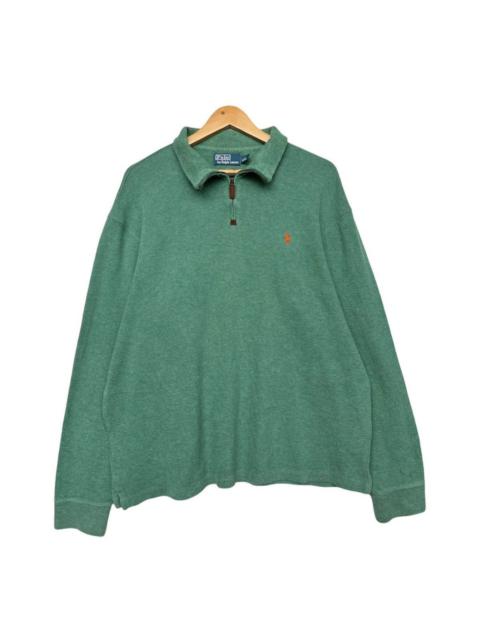 Vintage Polo Ralph Lauren Green Half Zip Sweater Size L
