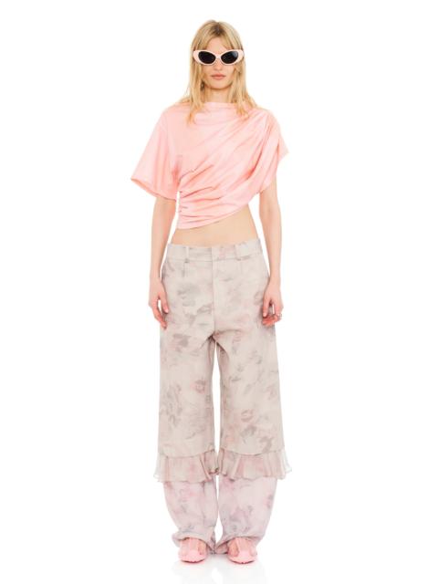 Collina Strada MELON STRIPE EVA DRAPED TEE