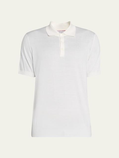 Brunello Cucinelli Men's Cotton Knit Polo Shirt