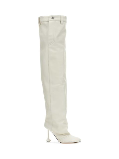Ivory Nappa Leather Toy Boots