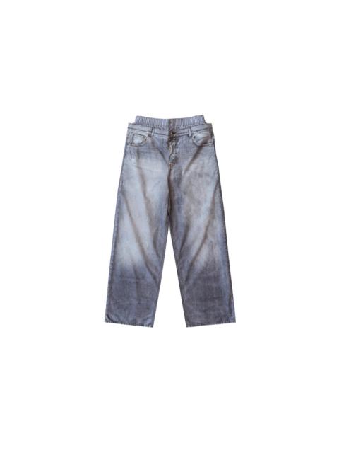 Acne Studios Acne Studios Printed Tromp L'oeil Trousers Grey