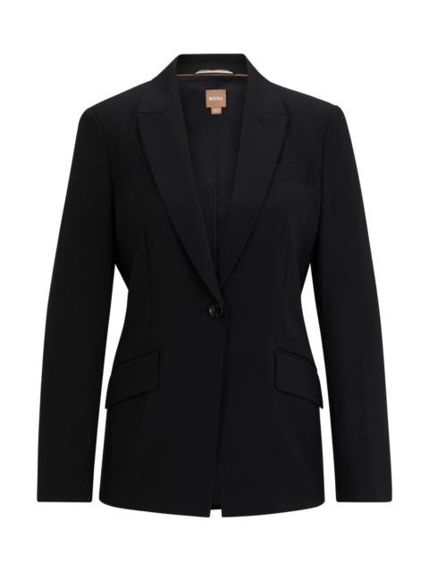 BOSS REGULAR-FIT JACKET IN VIRGIN WOOL WITH SLIT CUFFS