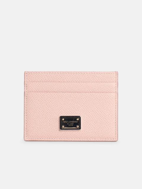 Dolce & Gabbana 'DAUPHINE' PINK CALF LEATHER CARD HOLDER