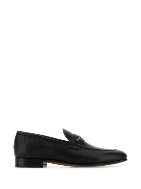 Valentino Black leather VLogo Signature loafers