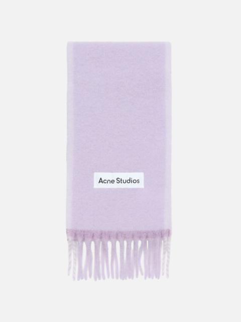 Acne Studios Wool fringe scarf - Lilac/white