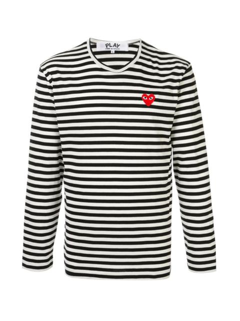 Comme des Garçons PLAY EMBROIDERED LOGO T-SHIRT