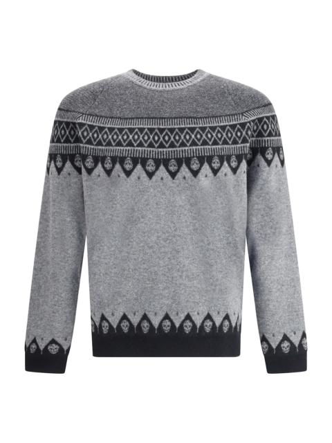 Alexander McQueen Jacquard Pattern With Skulls Sweater