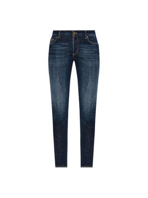 DSQUARED2 logo-plaque cropped jeans