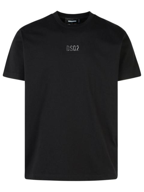 Dsquared2 Black Cotton T-Shirt Man