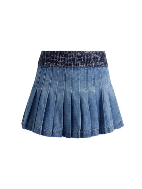 Alice + Olivia MERA DENIM MINI SKIRT