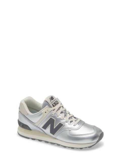 New Balance New Balance 574 Sneaker in Metallic Silver/Arctic Grey at Nordstrom
