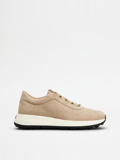 Tod's RED DOT SNEAKERS IN SUEDE - BEIGE