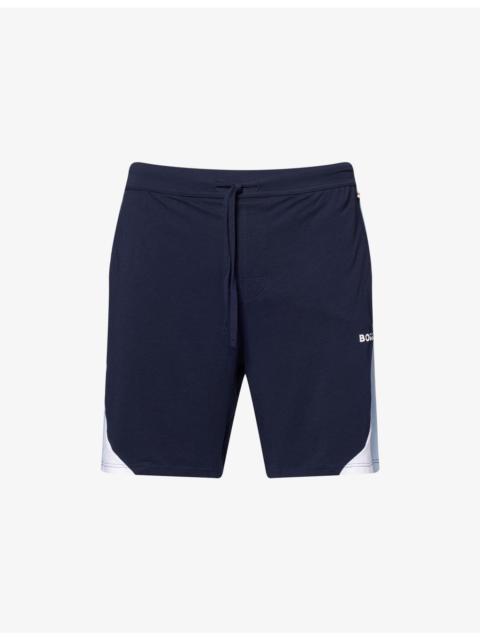 BOSS Balance Cololur-Block Cotton-Jersey Pyjama Shorts