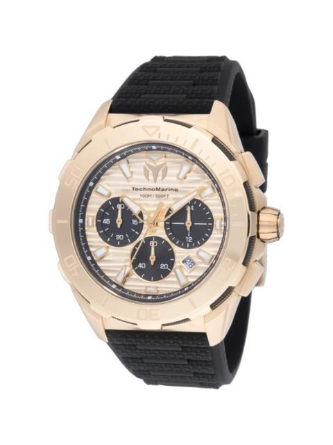 Other Designers TechnoMarine Seven Seas Chronograph GMT Quartz Gold Dial Men's Watch TM-725023
