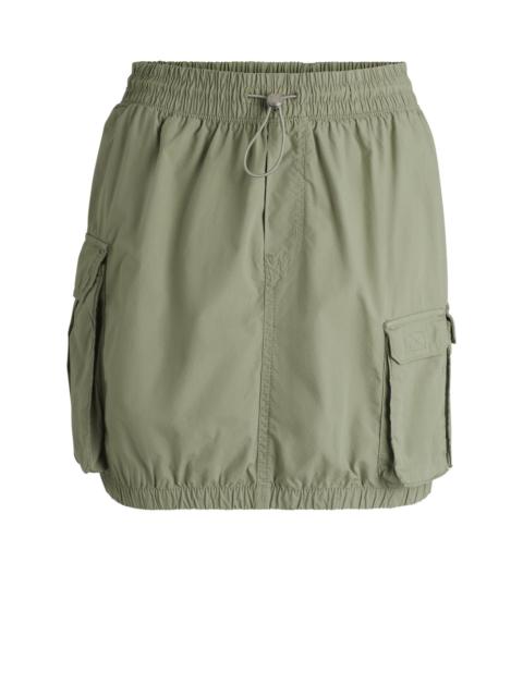 HUGO MINI SKIRT IN PAPER-TOUCH COTTON WITH CARGO POCKETS