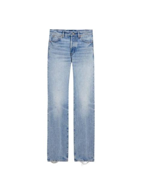 SAINT LAURENT Saint Laurent Sicily Blue Denim Nico Low-Rise Jeans