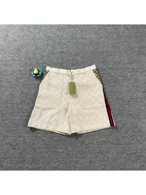GUCCI Gucci 24 Ivory White All-over Print Shorts
