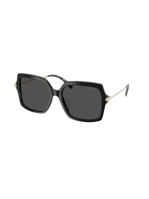 MICHAEL KORS Michael Kors Quogue Dark Grey Solid Square Ladies Sunglasses MK2247U 395087 57