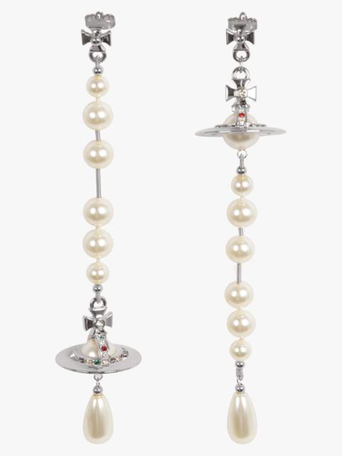 Vivienne Westwood BROKEN PEARL EARRINGS | WHITE/SILVER
