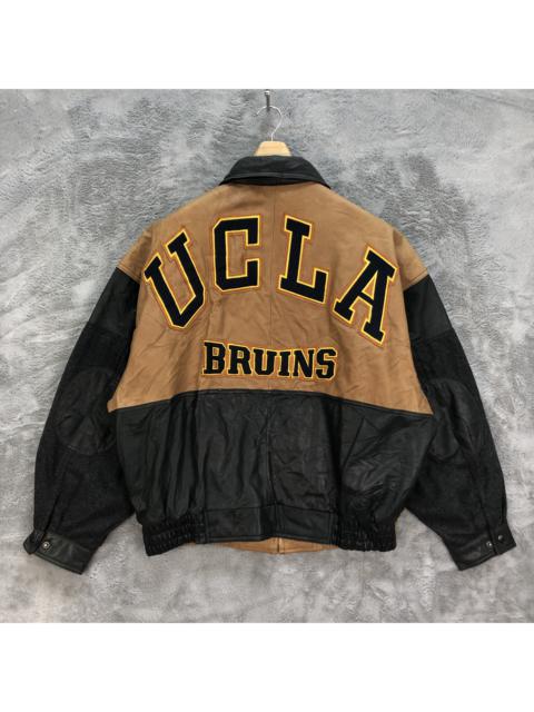 Other Designers Vintage - RARE J ELKINS BY ALAMO UOMO UCLA BRUINS WOOL LEATHER JACKET