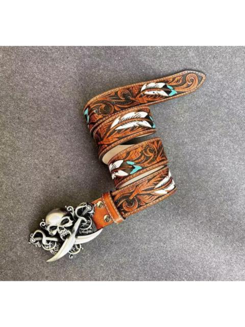 Other Designers Archival Clothing - Japanese element with pirates rust brown belt