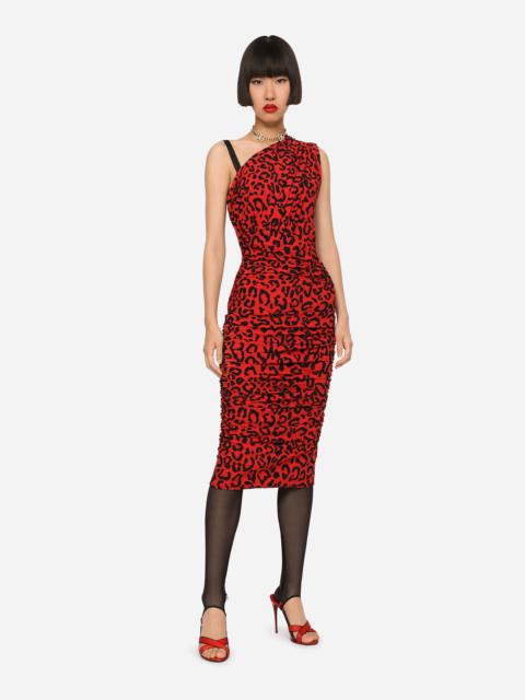 Dolce & Gabbana Leopard Print Jersey Dress