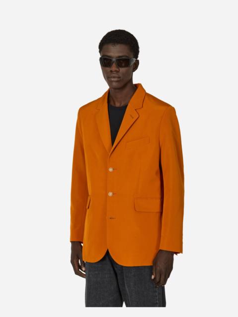 BODE Ginger Faille Single-Breasted Suit Jacket Orange
