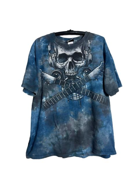 Other Designers Skulls - 🔥RARE🔥Liquid Blue 2009 Skull Guitar OVP Tie Dye T-shirt
