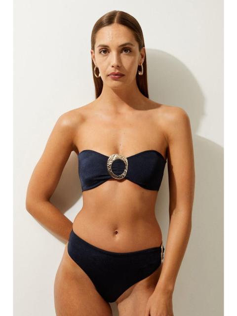 KAREN MILLEN Slinky Trim Detail Detachable Strap Bikini Top