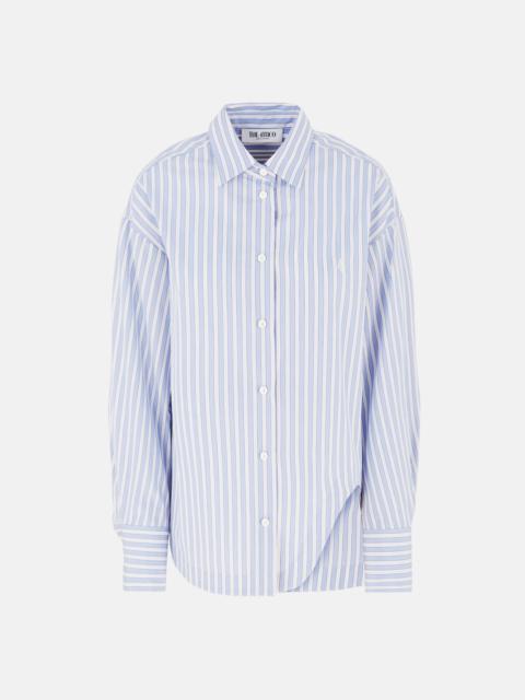 THE ATTICO ELIZA'' WHITE AND NAVY BLUE SHIRT