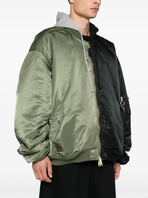 VETEMENTS VETEMENTS Unisex Split Hooded Bomber Jacket