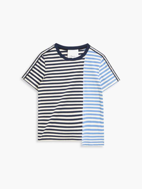 3.1 Phillip Lim Patchwork striped cotton-jersey T-shirt