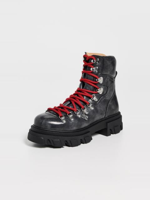 GANNI Cleated Vintage Mountain Boots