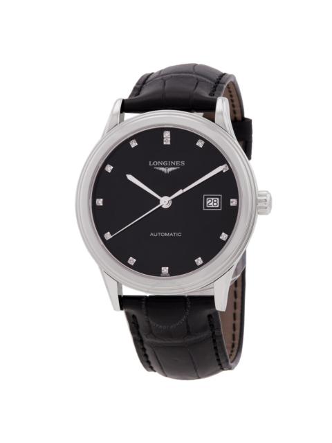 Longines Flagship Automatic Diamond Black Dial Men's Watch L4.984.4.57.2