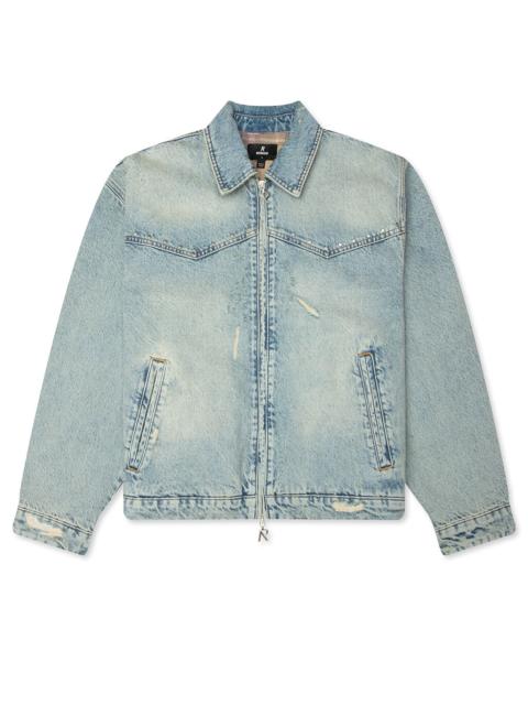REPRESENT REPRESENT X GUNS N' ROSES DENIM JACKET - LIGHT VINTAGE BLUE