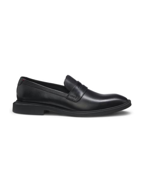 HUGO PENNY-TRIM LOAFERS IN LEATHER