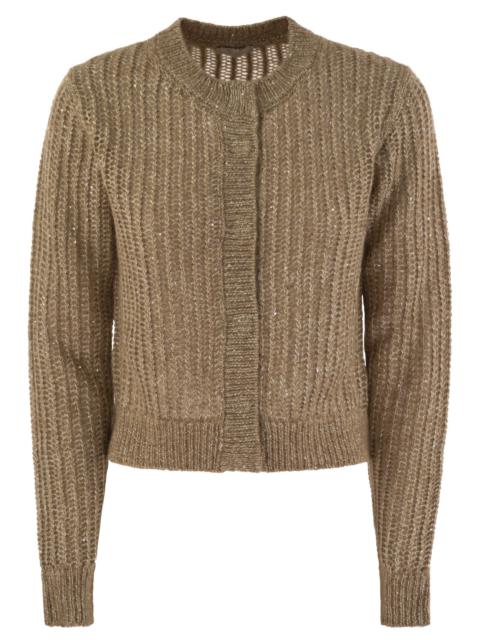 Peserico - Peserico Women Tricot Cardigan With Micro-Sequins