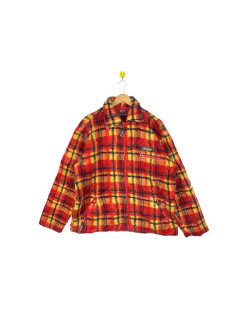 Other Designers Japanese Brand - Vintage Piko Fleece Pile Jacket Striped Check