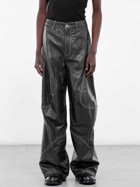 Leather Embroidered Trousers