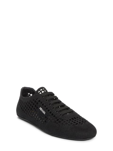 Prada Prada Crochet Sneaker in Black at Nordstrom