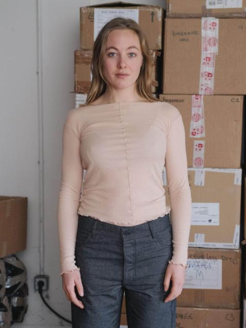 BASERANGE Pama Long Sleeve Tee - Fine Organic Cotton Rib